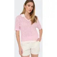 ONLY Polokragenpullover "ONLSPORTI SS POLO KNT NOOS" Baumwolle, regular fit