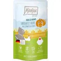 MjAMjAM Chicks & Friends - Quetschbeutel Adult Cat - Huhn mit Kürbis - 12 x 125 g