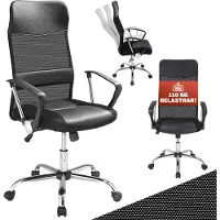Casaria ergonomischer Bürostuhl höhenverstellbar Schwarz
