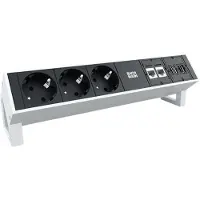 Bachmann Steckdosenleiste DESK2 3x Schutzkontakt, 2x CAT6a, 1x HDMI, USB3.0, weiß