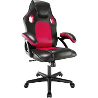 HTI Bürostuhl Daytona ECO Rot höhenverstellbar 120 kg, Sitzhöhe 42-52 cm