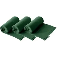 Wometo 3er Set WAVE Fleecedecken 120x160 cm – OEKO-TEX ca. 300g weiche Fleece Decke mit Wellenrand Anti-Pilling grün