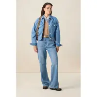 Sissy-Boy Jeansjacke Mit Goldfarbenen Knöpfen - Blau | Größe: XS