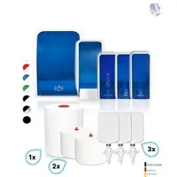 Blanc HYGIENIC HYGIENE-KOMPLETT-Set SENSOR: Handtuch-, Schaumseifen-, Desinfektions-, Toilettenpapierspender & Sitzreiniger inkl. Füllmittel