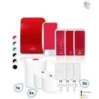 Blanc HYGIENIC HYGIENE-KOMPLETT-Set SENSOR: Handtuch-, Schaumseifen-, Desinfektions-, Toilettenpapierspender & Sitzreiniger inkl. Füllmittel