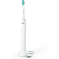 Philips Sonicare elektrische Schallzahnbürste der Serie 2100 HX3651/13, 31.000 Bewegungen/Minute, Quadpacer- und SmarTimer-Timer, schlankes, ergonomisches Design, 1 Bürstenkopf, Weiß