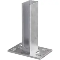 MR-Zaun Fuß für Doppelstabmattenzaun Feuerverzinkt, 150 mm x 100 mm x 8 mm