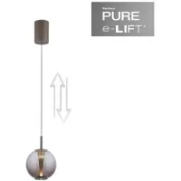 Pure Infinity LED-Pendellampe, bronze/amber, Ø 18 cm, CCT - , Infinity, dimmbar, Bronze / Altmessing, für Wohnzimmer, Glas