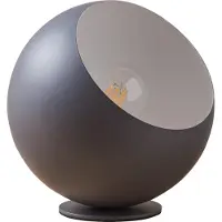 Lux.pro Tischleuchte 'Lukkodso' 1xE27 Tischlampe Ø20 x 20 cm mit kugelförmiger Lampenschirm Metall Grau