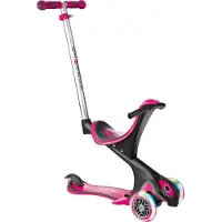 Authentic Sports Globber GO UP Comfort Lights Laufrad und Roller mit Leuchtrollen Pink