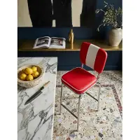 KADIMA DESIGN Barstuhl American Diner 50er Jahre Retro Rot Weiß