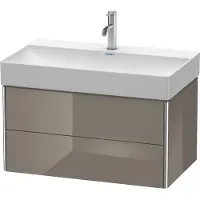 Duravit Waschtischunterbau XSQUARE 397x784x460mm flannel grey hochglanz