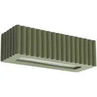 Sollux Wandleuchte Keramik RIGATA olivgrün 1xE27 15W Keramik 10x12x34cm
