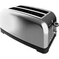 Cecotec Toastin' time 1500, 4 Scheibe(n), Edelstahl, Edelstahl, Tasten, Niveau, Drehregler, 1500 W