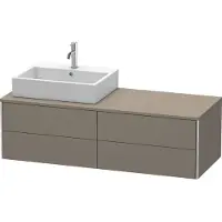 Duravit Waschtischunterbau XSQUARE 400x1400x548mm Be li fla grey seidenmatt