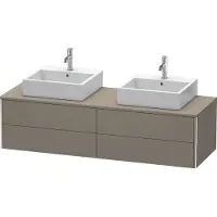 Duravit Waschtischunterbau XSQUARE 400x1600x548mm f 2 Be fla gr seidenmatt