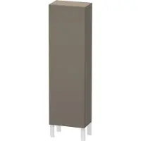 Duravit Halbhochschrank L-CUBE 400x243x1320mm Ans re fla gr seidenmatt Anschlag rechts flannel grey seidenmatt
