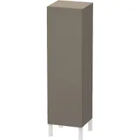 Duravit Halbhochschrank L-CUBE 400x363x1320mm Ans li fla gr seidenmatt Anschlag links flannel grey seidenmatt