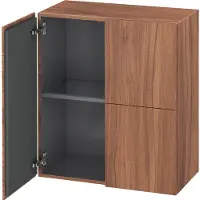 Duravit Halbhochschrank L-Cube 70x36,3x80cm, 2 Türen, nussbaum natur