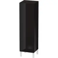 Duravit Halbhochschrank L-Cube 40x36,3x132cm, Tür li, schwarz Hochglanz