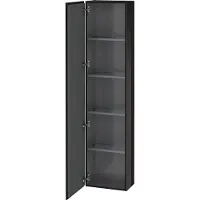 Duravit L-Cube Hochschrank, eine Tür Anschlag links, 400x243x1760mm, LC1170L4040, Farbe: Schwarz Hochglanz Lack