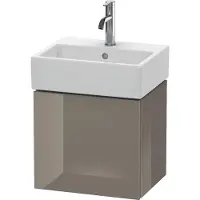 Duravit Waschtischunterbau L-CUBE 400x434x341mm Ans re fla grey hochglanz
