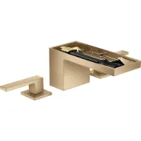 Hansgrohe 3-Loch-Waschtischarmatur 70 Axor MyEdition A 151mm, m Pus-Op-Abl, o Pl, brush. bron
