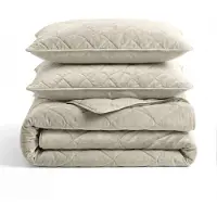 Royal Textile Sleeptime Lazy Dekbed Velvet Taupe/grau 140 x 200 Met Kussensloop cm