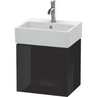 Duravit Waschtischunterbau L-CUBE 400x434x341mm Ans re schwarz hochglanz