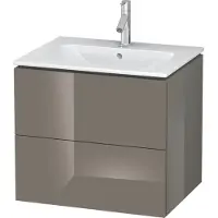 Duravit Waschtischunterbau L-CUBE 620x481x550mm flannel grey hochglanz