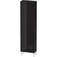 Duravit Hochschrank L-Cube 50x24,3x176cm, Tür li, schwarz Hochglanz