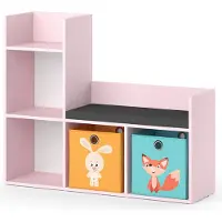 Vicco Kindersitzbank Luigi Rosa 107.2 x 88.6 cm mit 2 Faltboxen (bunt), Model 40774