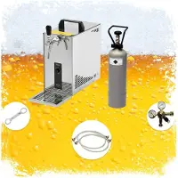 Ich-zapfe Komplett Set - Zapfanlage, Bierzapfanlage, Bierkoffer, Durchlaufkühler PYGMY 25 LE, 1-leitig Trockenkühler, 30 Liter/h, Green Line, 5 Liter Adapter