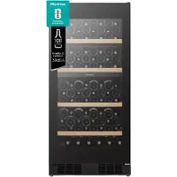 Hisense 20012962, Freistehend, 108 Flasche(n), F, Innenbeleuchtung, N-ST, Schwarz