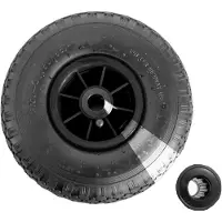 Baumarktplus Sackkarrenrad Luftrad 260x85 mm 3.00-4 75 mm zentrierte Nabe Ø 20 mm schwarz robustes 4 PR Gewebe