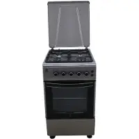 Gasline Gas Standherd 50cm SHGG5060AZU 4 flammig, Gasbackofen mit Thermostat, Grill und Umluft Propangas/Erdgas