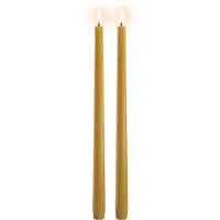 Uyuni - LED slim taper candle 2-pack - Curry yellow, Smooth - 2,3x32 cm (UL-TA-CY02332-2)