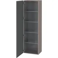 Duravit Hochschrank L-Cube 50x36,3x176cm, Tür links, basalt matt