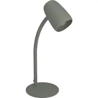 Eglo Tischlampe Carlo, Nachttischlampe mit Flexarm, Tischleuchte Schreibtisch, Lampe aus Metall in Grün, E14 Fassung