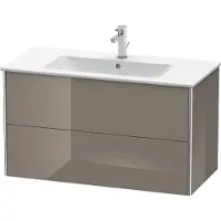 Duravit Waschtischunterbau XSQUARE 560x1010x478mm flannel grey hochglanz