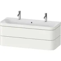 Duravit Waschtischset HAPPY D.2 PLUS 2 Schubk 1175x490mm o HL weiß supermatt ohne Hahnloch weiß supermatt
