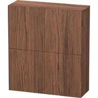 Duravit Halbhochschrank L-Cube 70x24,3x80cm, 2 Türen, nussbaum dunkel