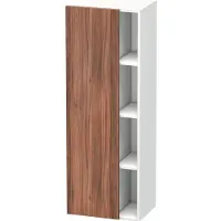 Duravit Hochschrank DuraStyle 50x36x140cm, Tür li, Nussb nat/weiß matt