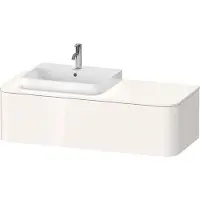 Duravit Happy D.2 Plus Konsolenwaschtischunterbau wandhängend, 1300x550 mm, 1 Auszug, für Aufsatzbecken Position links, HP4942L22220010