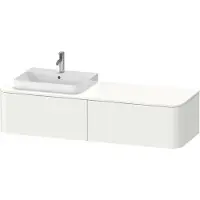 Duravit Waschtischunterbau HAPPY D.2 PLUS 1600x550mm 2 Au WT li we s-matt o ES weiß supermatt ohne Einrichtungssystem
