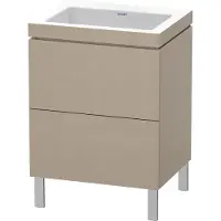 Duravit Waschtischunterschrank c-bonded L-Cube 60x48cm, o. Hahnl., lei, 2 Ausz., steh.