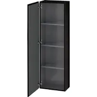 Duravit Halbhochschrank L-Cube 40x24,3x132cm, Tür li, schwarz Hochglanz