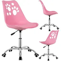 Springos Bürostuhl Drehstuhl Rosa Ergonomisch Höhenverstellbar Kinderstuhl