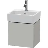 Duravit Waschtischunterbau L-CUBE 400x434x341mm Ans links betongrau matt