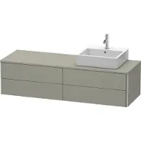 Duravit Waschtischunterbau XSQUARE 400x1600x548mm Be re Steingr seidenmatt